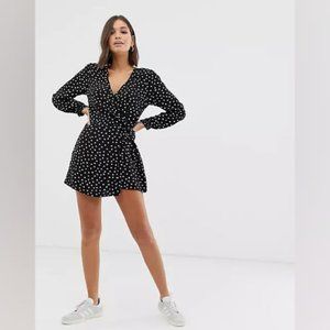 NWOT A&F ruffle hem wrap dress